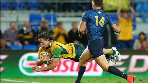 Michael Hooper of the Wallabies scored two tries