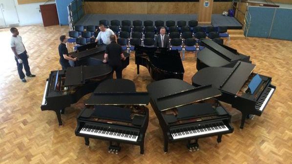 The pianos will have their first performance later today