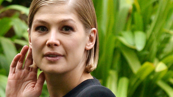 Rosamund Pike pictured at a Gone Girl photo call in Rome on September 12
