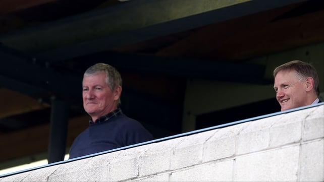 Joe Schmidt watches from the stands