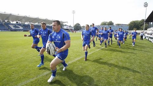 Cian Healy (pictured with ball in hand) has suffered what would appear to be a serious hamstring injury