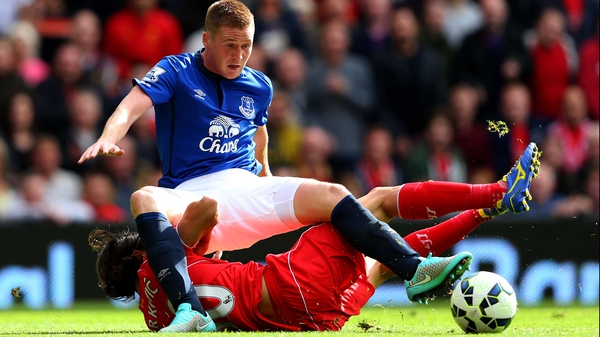 Everton take on Manchester United at Old Trafford but Ireland's James McCarthy faces a late fitness test