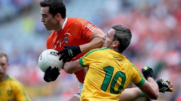 Aaron Kernan in action against Donegal this summer