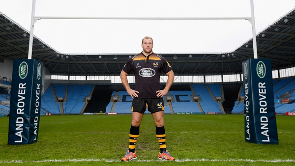Club captain James Haskell at the announcement of Wasps' move to the Ricoh Arena