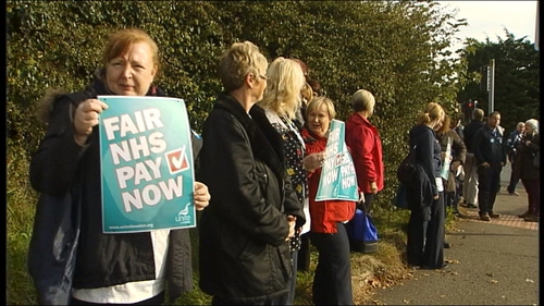 The strike is the first such strike by NHS staff over pay in more than 30 years