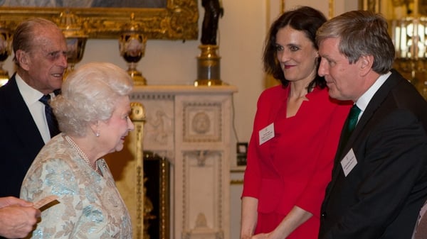 Irish Ambassador Dan Mulhall meeting the Queen in London earlier this year