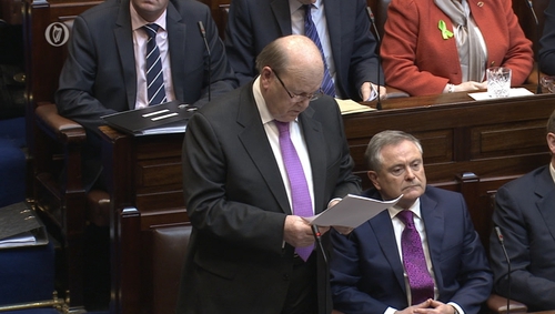 Michael Noonan delivering his Budget speech in the Dáil