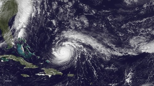 The winds were the tail end of Hurricane Gonzalo (Pic: NOAA)