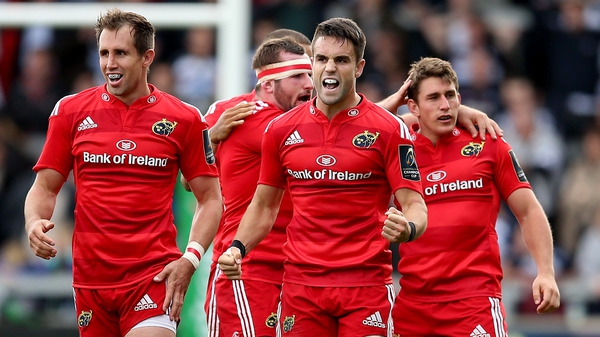 Conor Murray celebrates after last weekend's last-ditch European victory at Sale
