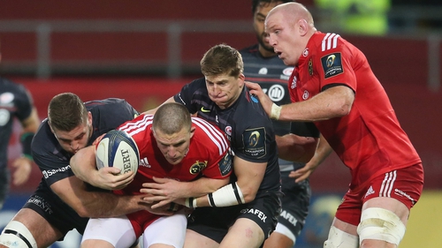 Andrew Conway has a disallowed try that left his coach Anthony Foley puzzled
