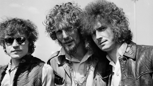 Cream pictured in the late 1960s, left to right: Jack Bruce, Ginger Baker and Eric Clapton