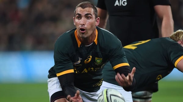 Ruan Pienaar injured his knee in the Rugby Championship game against New Zealand