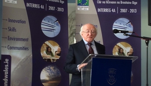 President Higgins addresses the Ireland-Wales Programme at Swansea University