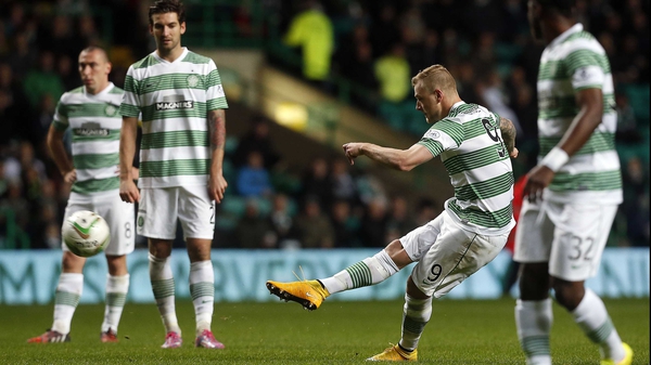 John Guidetti was on target as Celtic bagged four second-half goals to beat Hamilton