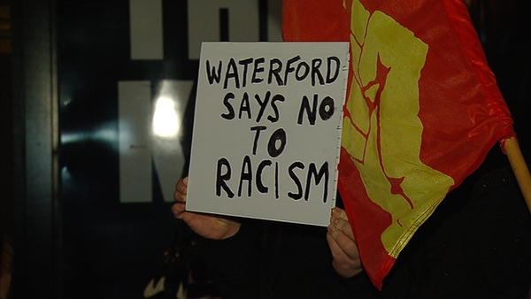 An anti-racism rally took place in Waterford last night in reaction to the protests