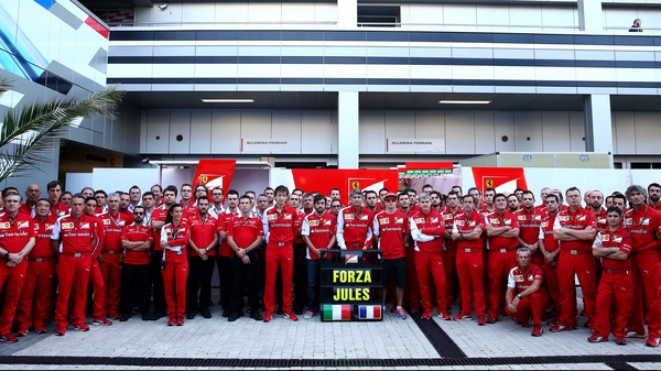 The Ferrari F1 family send their love to Bianchi