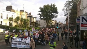 People Before Profit Alliance TD Richard Boyd Barrett tweeted this image of the march in Dún Laoghaire