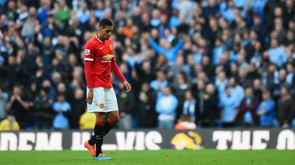 Smalling received two yellow cards in the space of eight first-half minutes