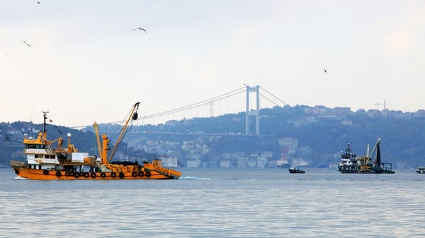 File image of fishing boats on the Bosphorus in Istanbul