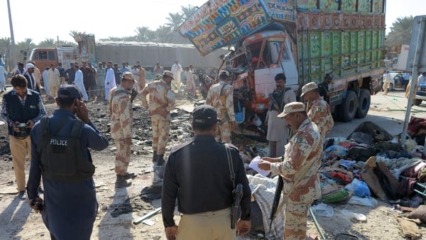 The bus and goods truck collided near the city of Khairpur in Sindh province