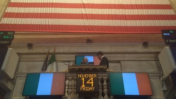 Enda Kenny was speaking at the New York Stock Exchange where he was ringing the opening bell
