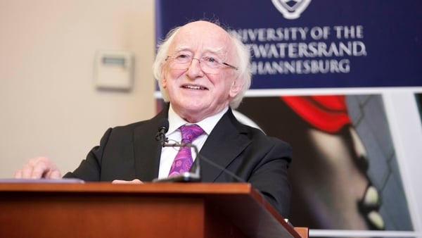 Speaking on a visit to South Africa, President Higgins criticised the system of Direct Provision