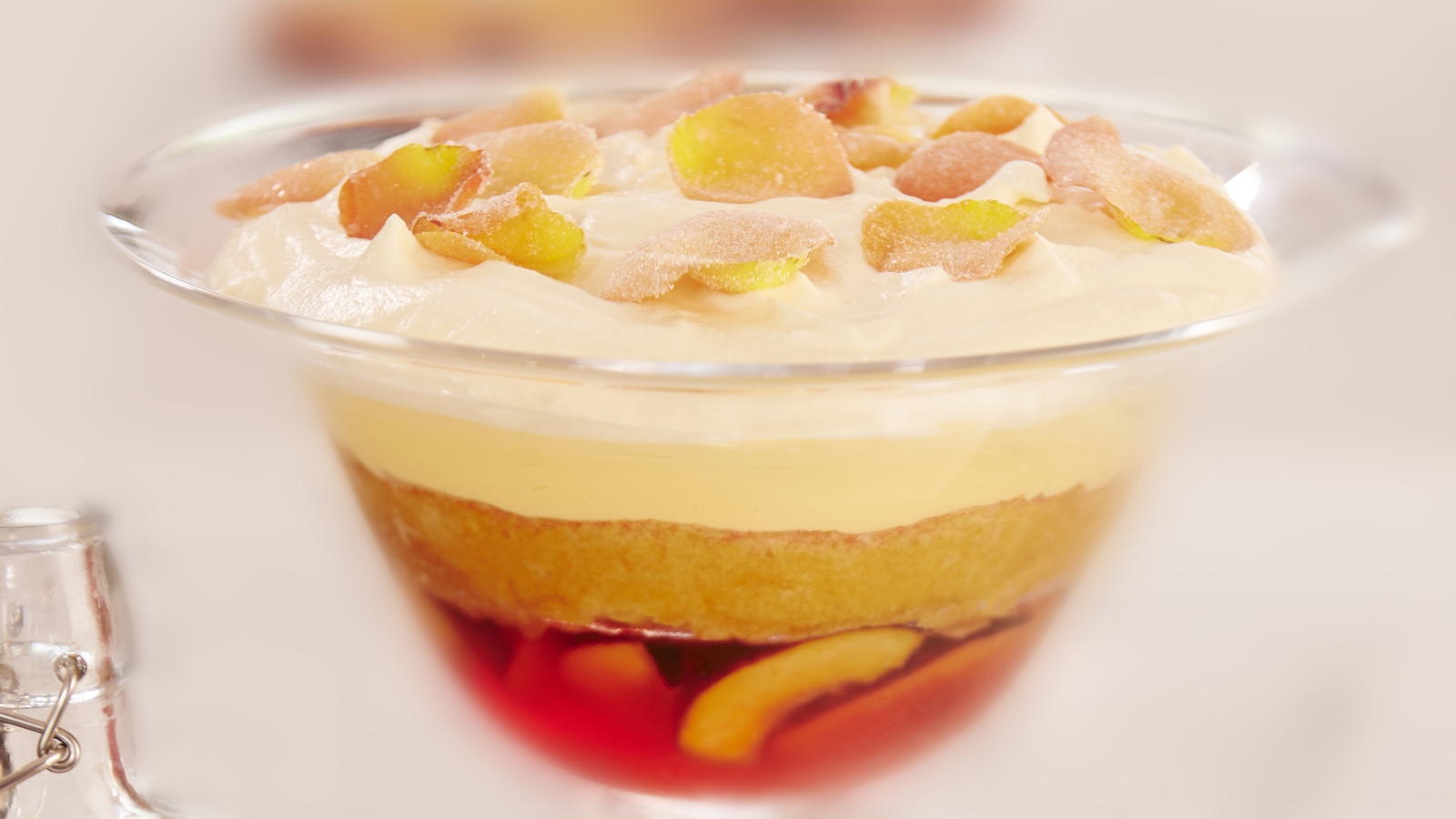 Nectarine and Sloe Gin Jelly Trifle Rachel Allen
