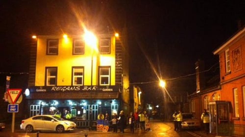 Initially a handful of protesters shouted at the Taoiseach as he entered the pub