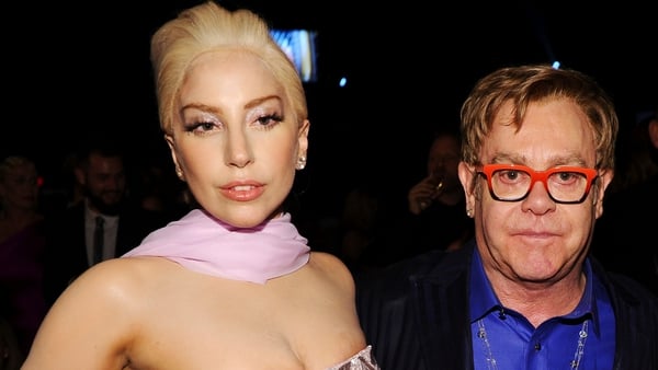 Elton John with Lady Gaga, one of the stars paying tribute on two new albums