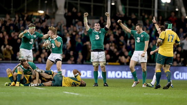 Ireland celebrate at full-time