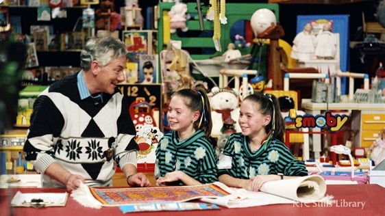 Bronwyn and Carolyn Boyle on the Late Late Toy Show 1988