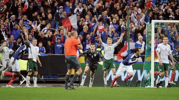 Thierry Henry's handball led to William Gallas scoring the decisive goal against Ireland
