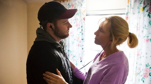 Jack Reynor, with Toni Collette, who plays his mother in Glassland