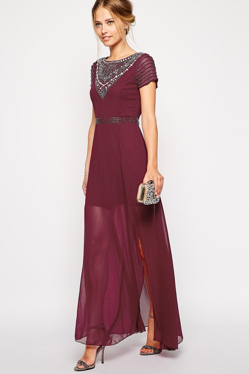 Frock and Frill Maxi Dress With Jeweled Neck €135.72 at Asos
