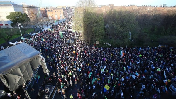 Gardaí said the rally at Merrion Square in Dublin passed off peacefully