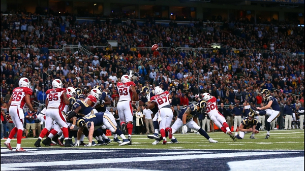 The Arizona Cardinals' win over the St Louis Rams was the first NFL game without a touchdown in two years
