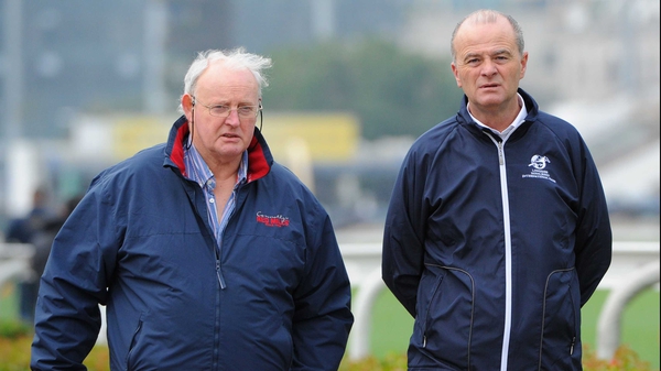 Tom Hogan and Eddie Lynam pictured at Sha Tin this morning