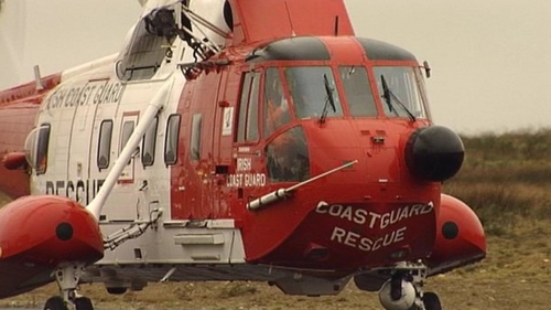 A rescue helicopter was dispatched to the scene