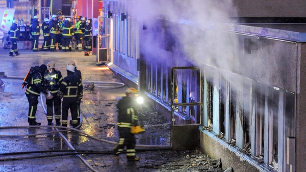 Up to 20 people were in the mosque when it was set alight:Pic courtesy pf EPA