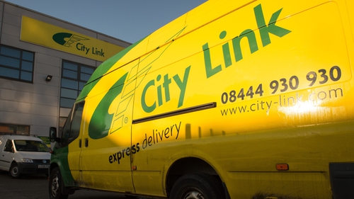 City Link parcel delivery depot in south London
