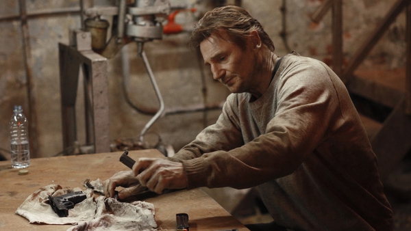 Mills (Liam Neeson) settles down to some no-fuss DIY survival skills as he begins life on the run