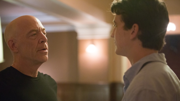 The Oscar-nominated JK Simmons with co-star Miles Teller in Whiplash