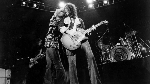 Robert Plant and Jimmy Page in their Led Zep pomp