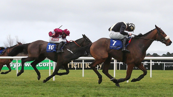 Thunder and Roses (L) is a contender for the Beginners Chase