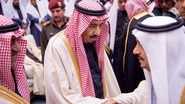 Saudi King Salman receives dignitaries in Riyadh yesterday