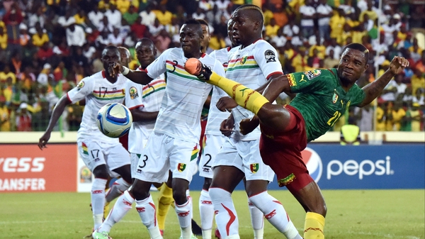 Cameroon's Aurelien Chedjou contorts himself to score