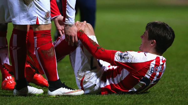 Bojan Krkic after he sustained the injury