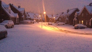 Snow in Lisburn where the conditions have led to school closures
