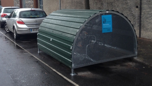 Dublin City Council installed a bike hangar on a street off Francis Street in south Dublin