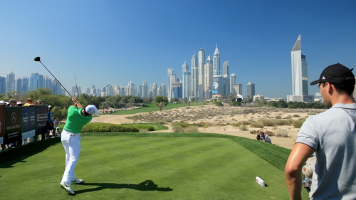 Rory McIlroy is in the chasing pack at the Dubai Desert Classic